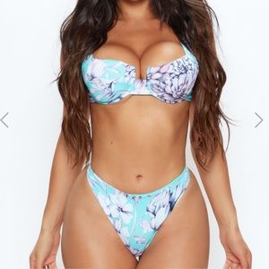 Turquoise Floral Bikini